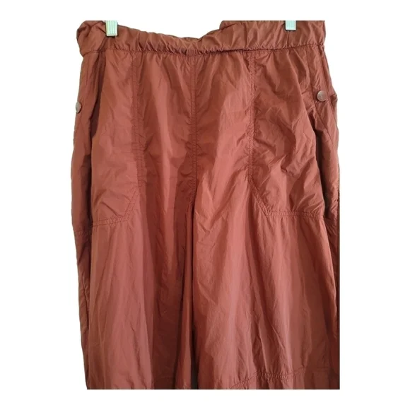 Free People Movement Syrah Red Nina Packable Pants Large Wide Adjustable Leg - Picture 7 of 14